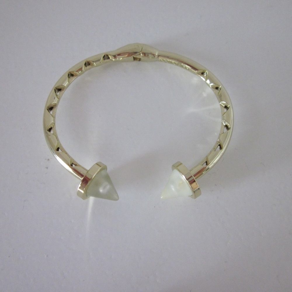 Eddie Borgo Gold-Plated Double Cone Stud Bracelet